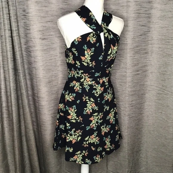 19COOPER BLUE FLORAL FIT & FLARE SUNDRESS SMALL New - Picture 2 of 9